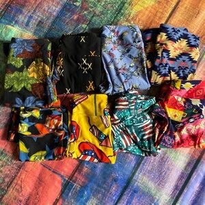 8 pairs of kids leggings - NEW- fits kids 2-6